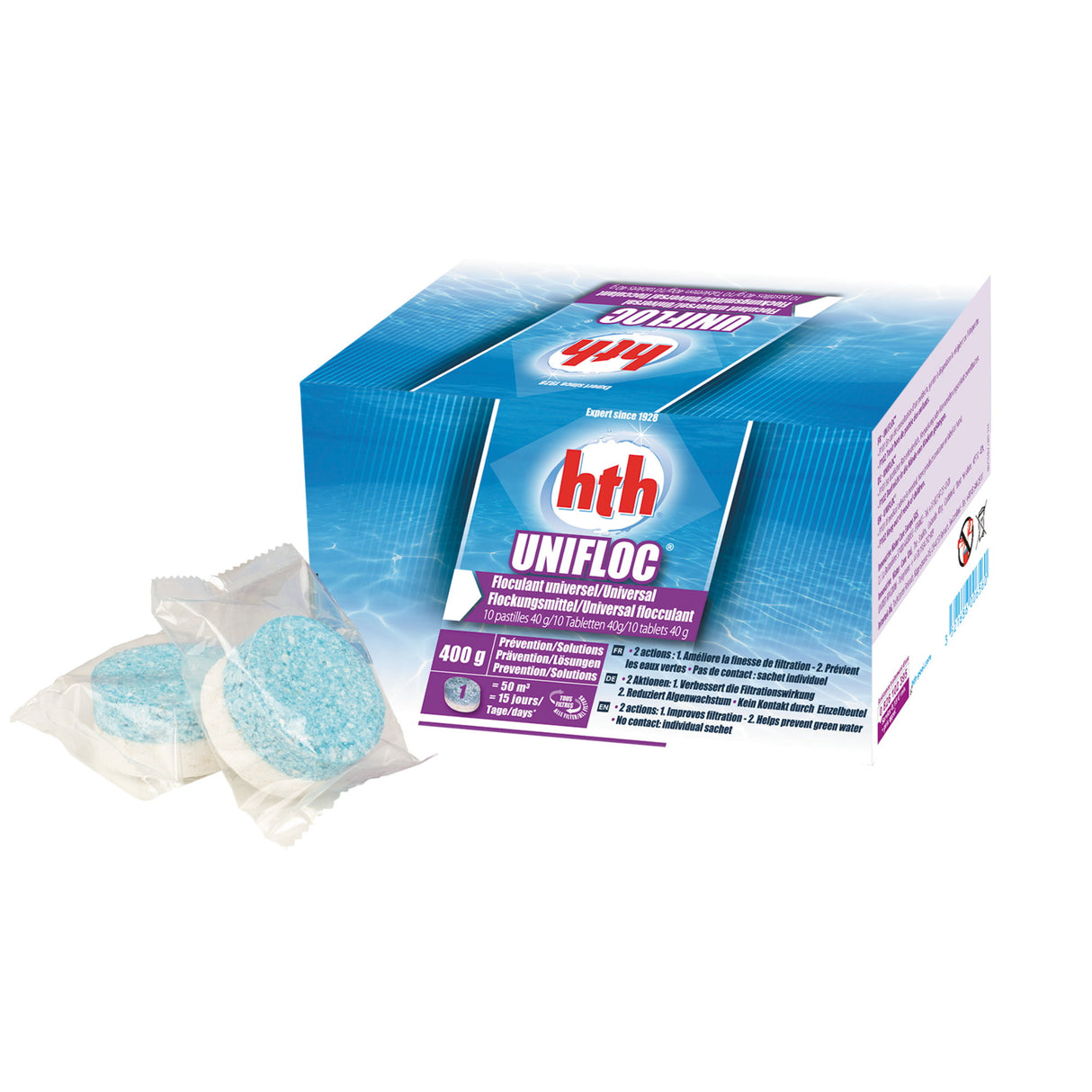 0,4 kg -hth® UNIFLOC 40g comprimé floculant universel