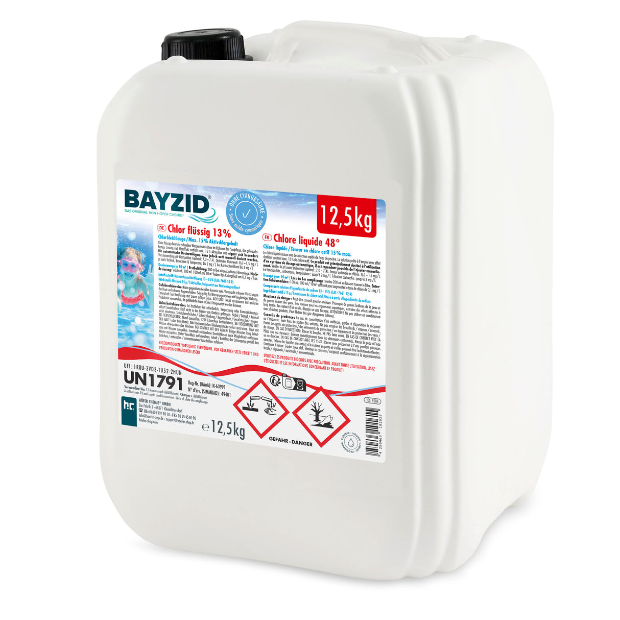 12,5 kg BAYZID® Chlor 13% flüssig