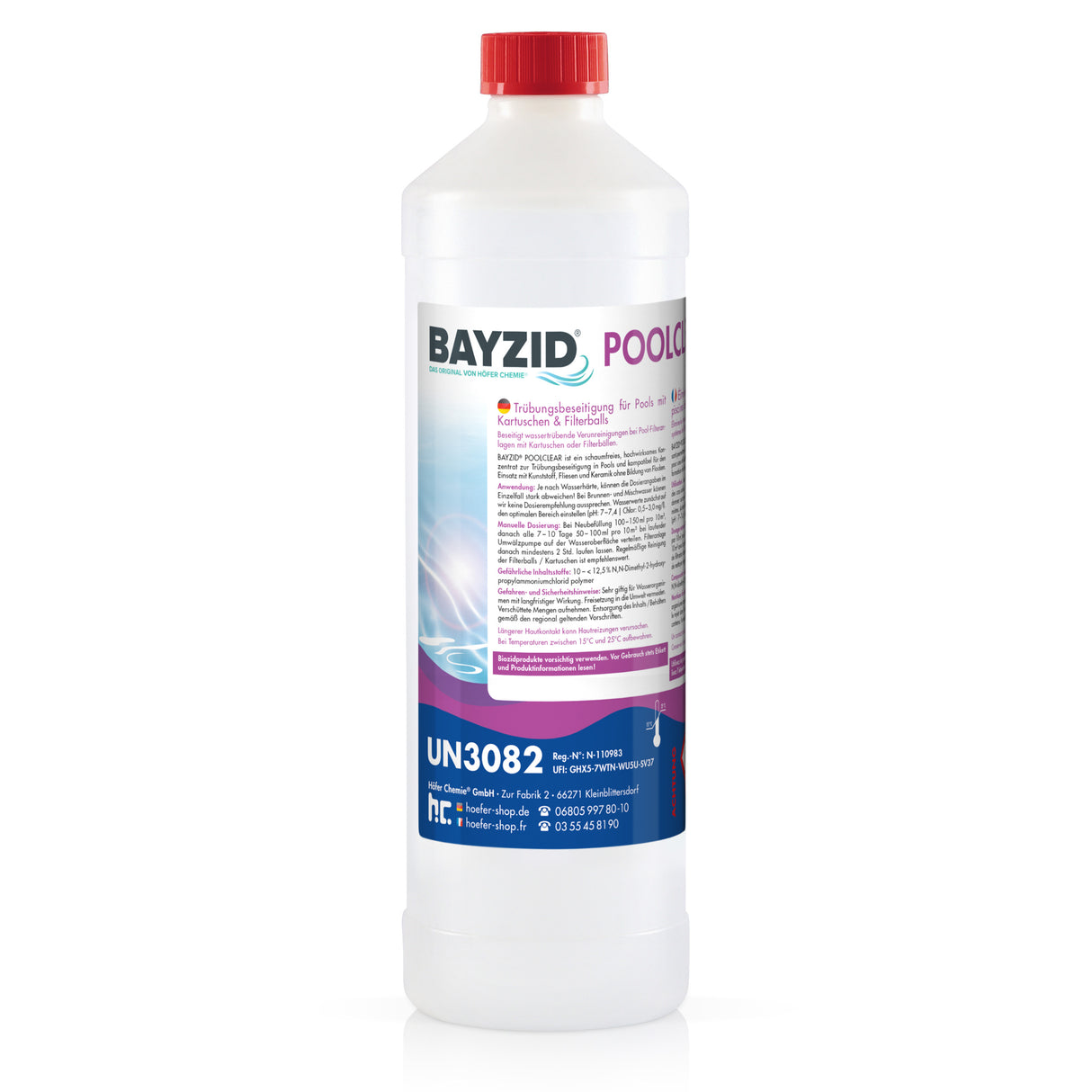 1 L BAYZID® Poolclear élimination de la turbidité