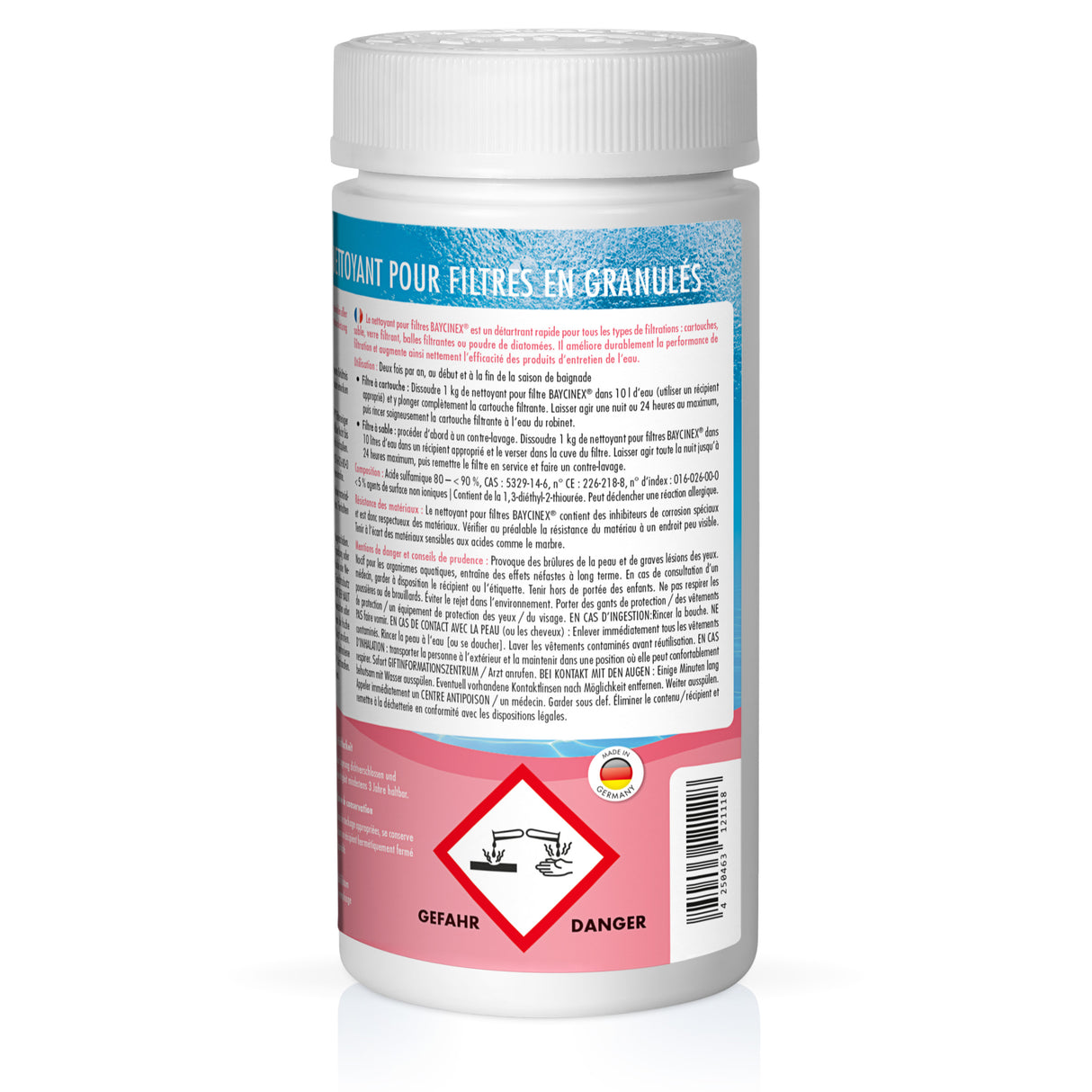 1 kg de granulés BAYCINEX® pour le nettoyage des filtres