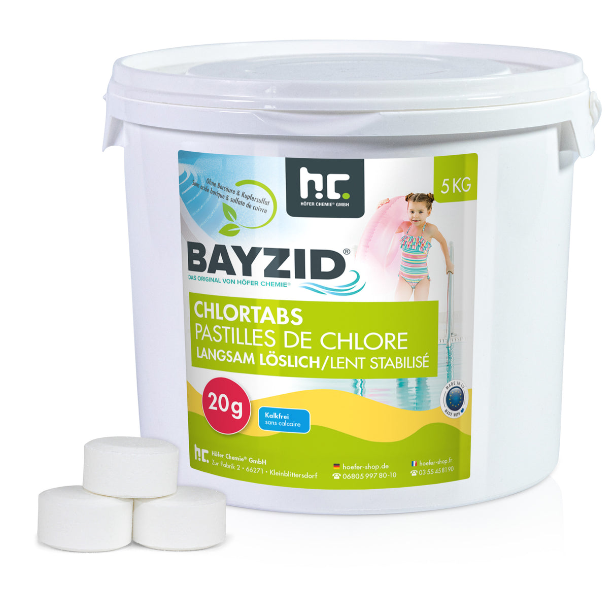5 kg BAYZID® Chlortabs 20g langsam löslich