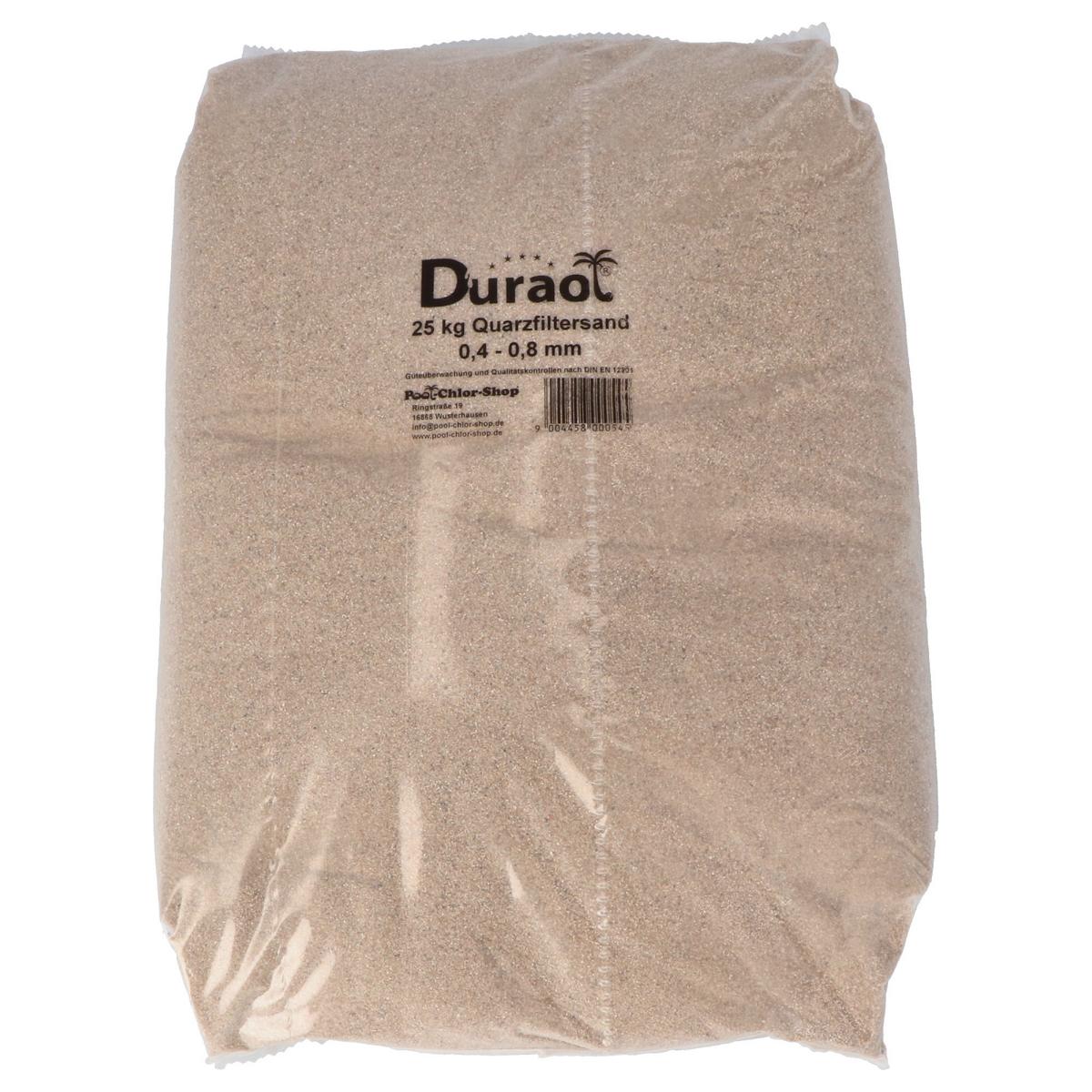 25 kg de sable filtrant spécial en quartz cristallin - granulométrie 0,4 - 0,8 mm