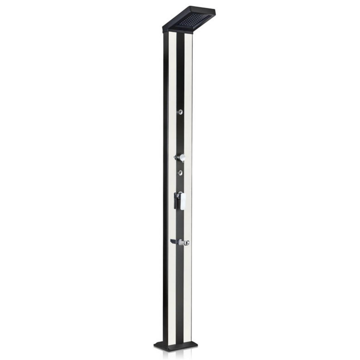 GRE Alu-Solardusche Luxe 38 Liter in silber/schwarz