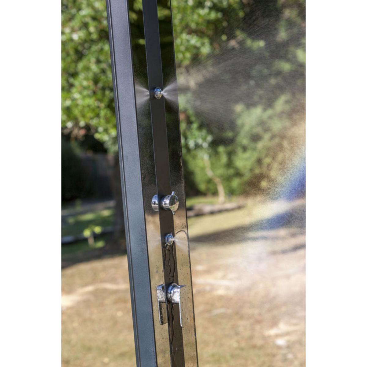 GRE Alu-Solardusche Luxe 38 Liter in silber/schwarz