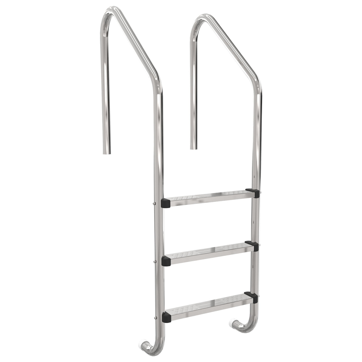 Einstiegsleiter BASIC weiter Holm 3-stufig V2A Edelstahl - B-Ware