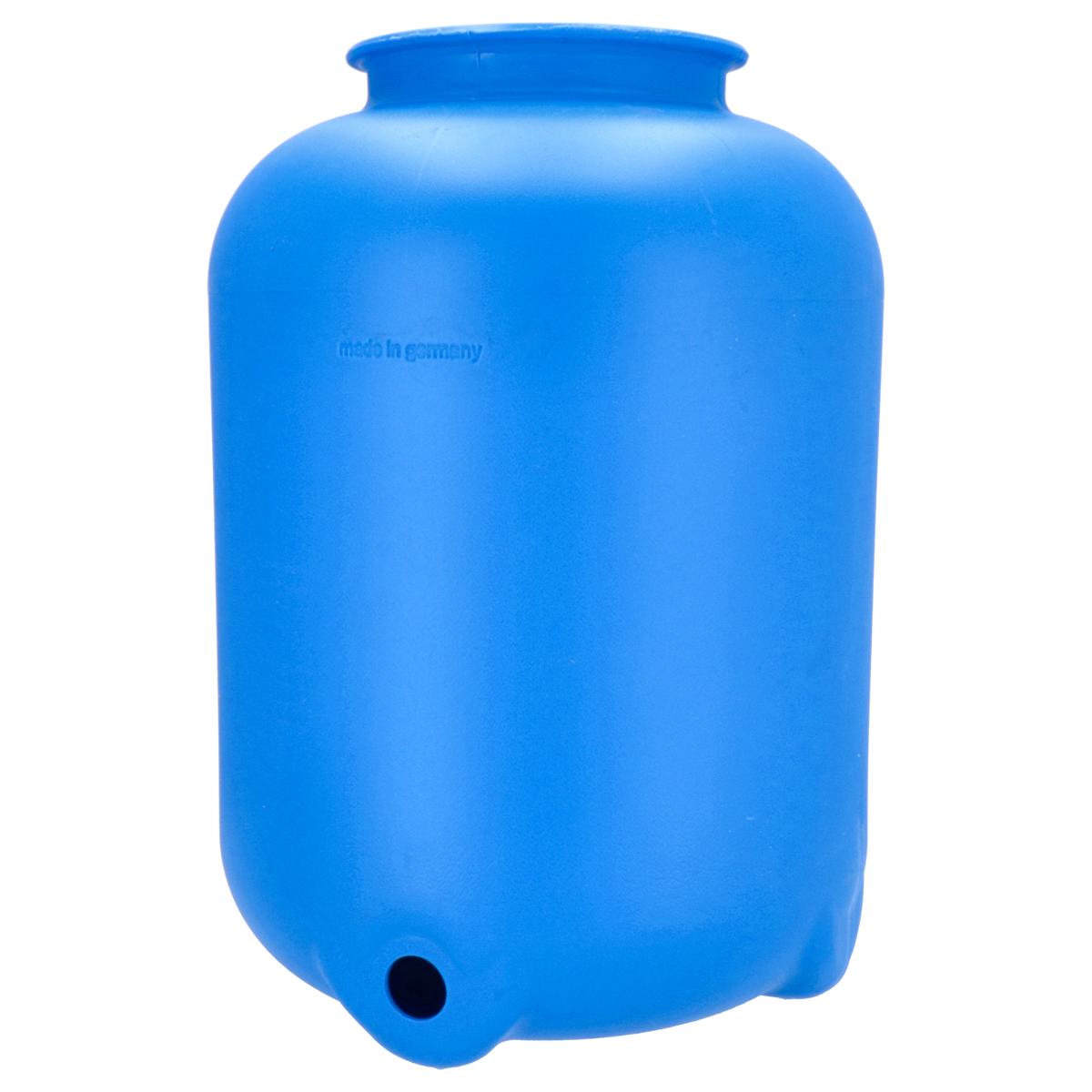 Récipient filtrant Ø 500 mm en bleu pour vanne à montage sur le dessus