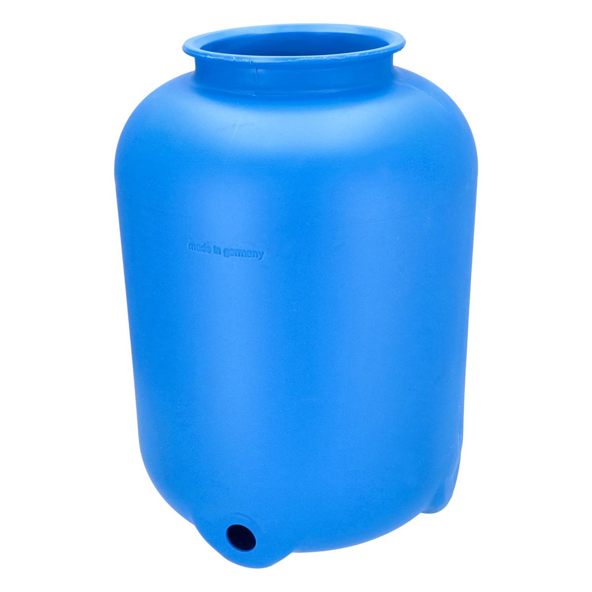 Récipient filtrant Ø 400 mm en bleu pour vanne à montage sur le dessus