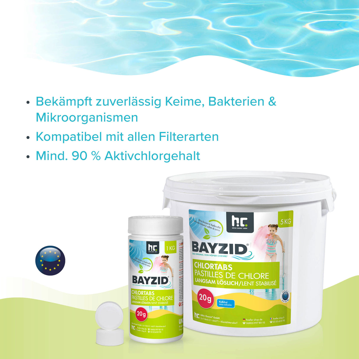 5 kg BAYZID® Chlortabs 20g langsam löslich