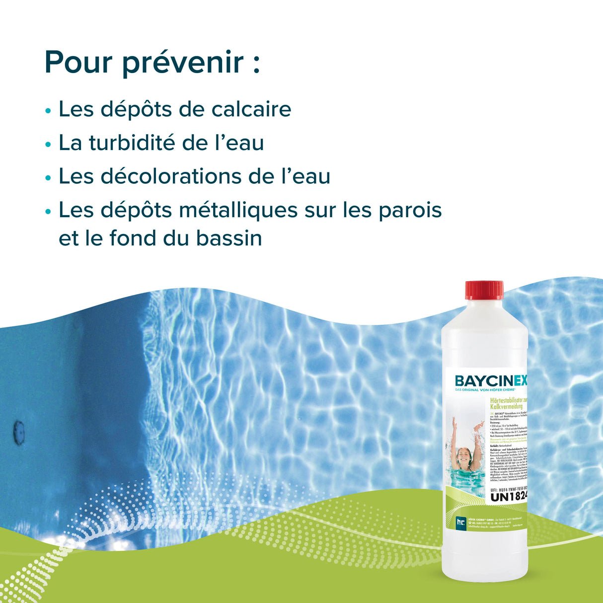 1 L de BAYCINEX® Stabilisateur de dureté pour éviter le calcaire