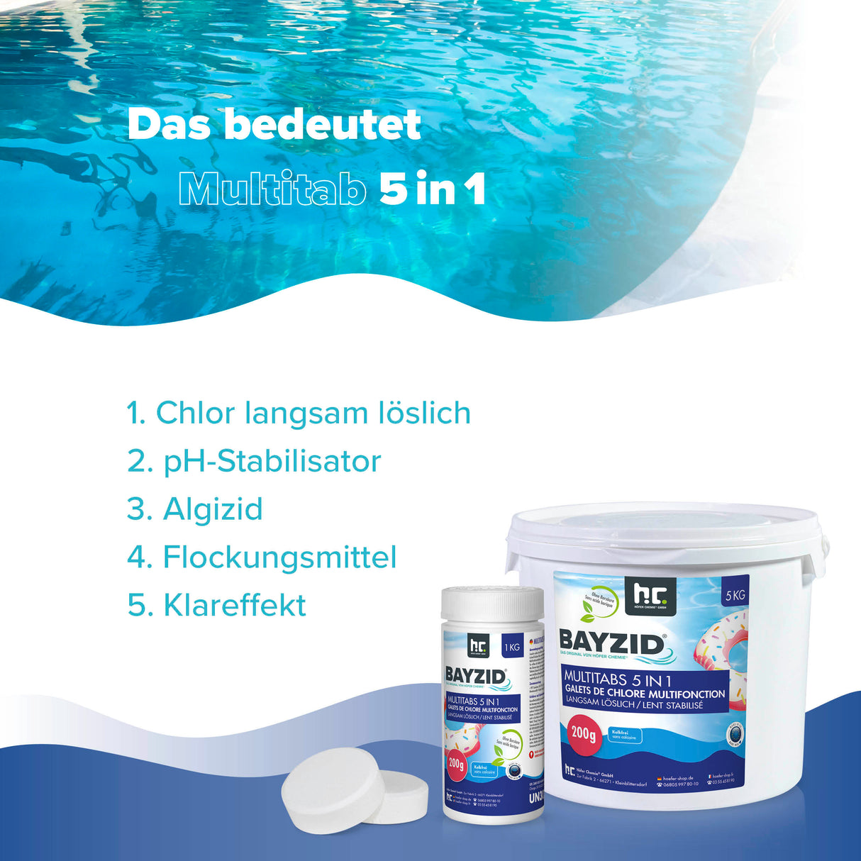 5 kg BAYZID® Multitabs 5in1, 200g