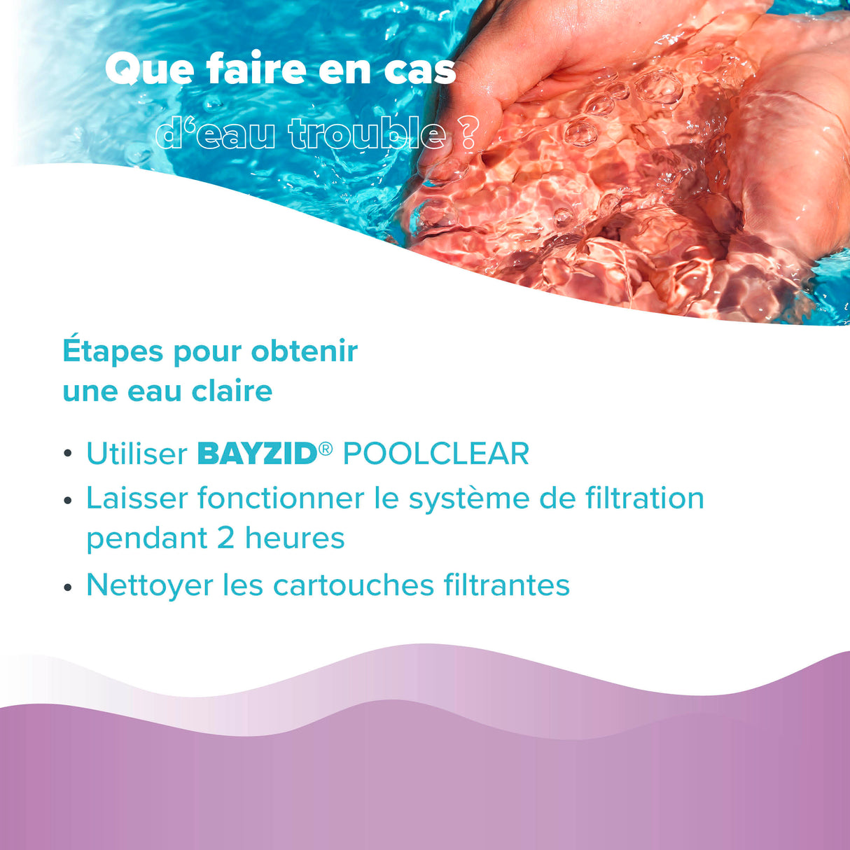 1 L BAYZID® Poolclear élimination de la turbidité