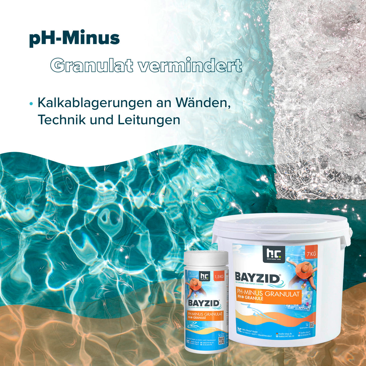 7 kg BAYZID® pH Minus granulés