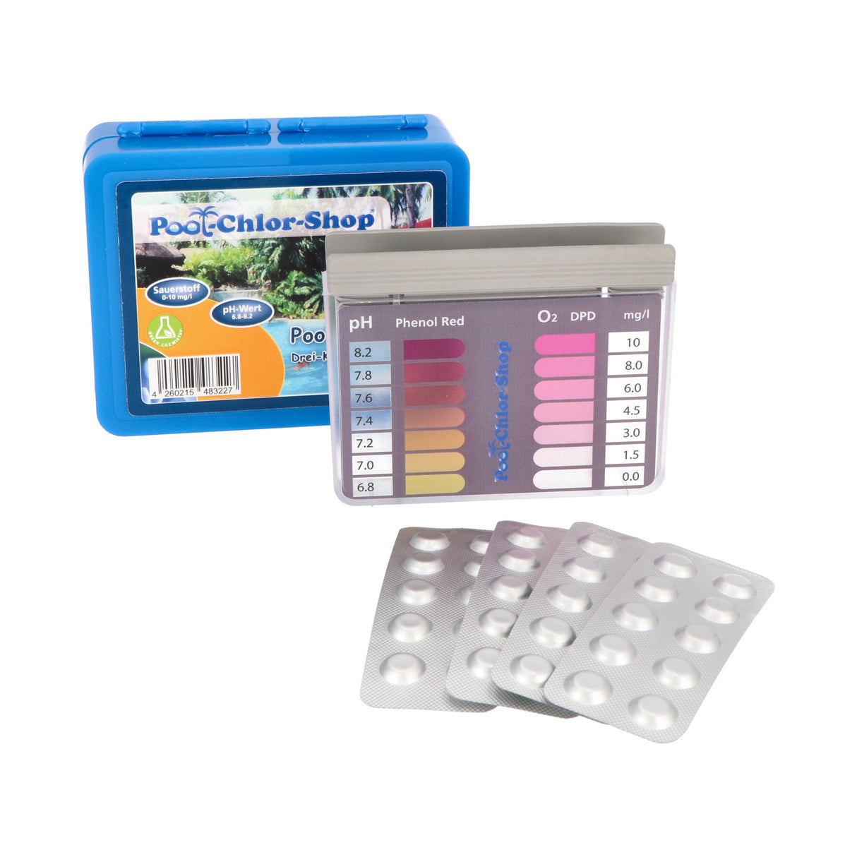 Mini testeur de piscine (oxygène actif + pH)