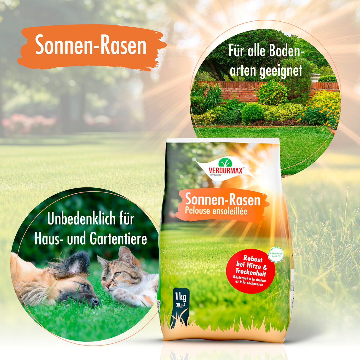 1 kg VERDURMAX® Trockenrasen Samen