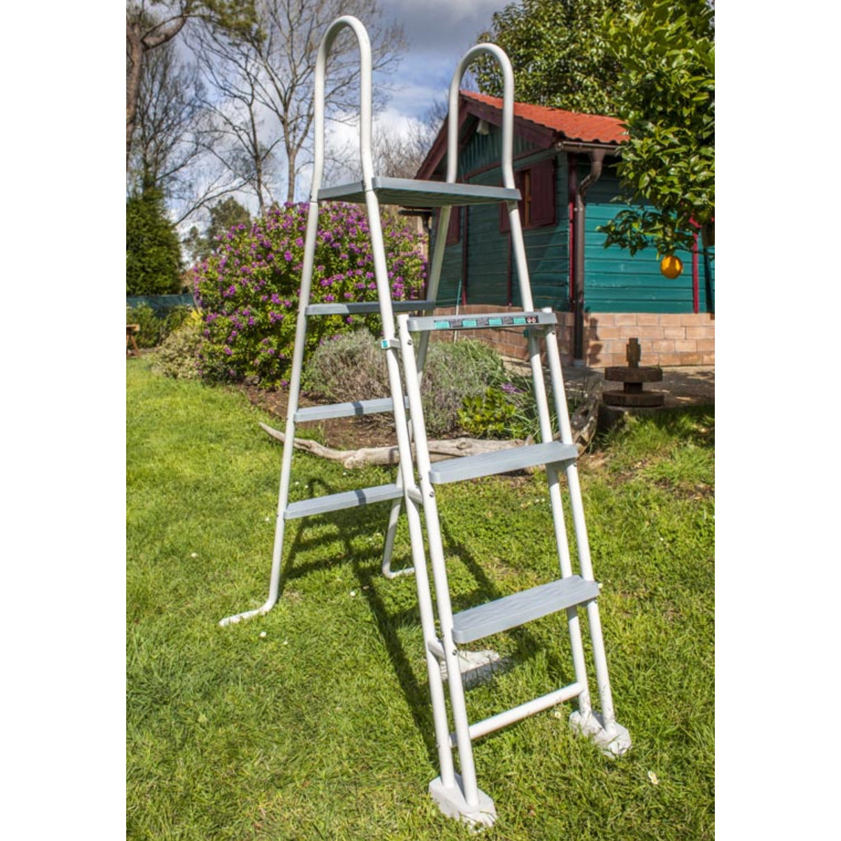GRE Ovalformbeckenset Holzoptik Amazonia OMEGA 730 x 375 x 132 cm