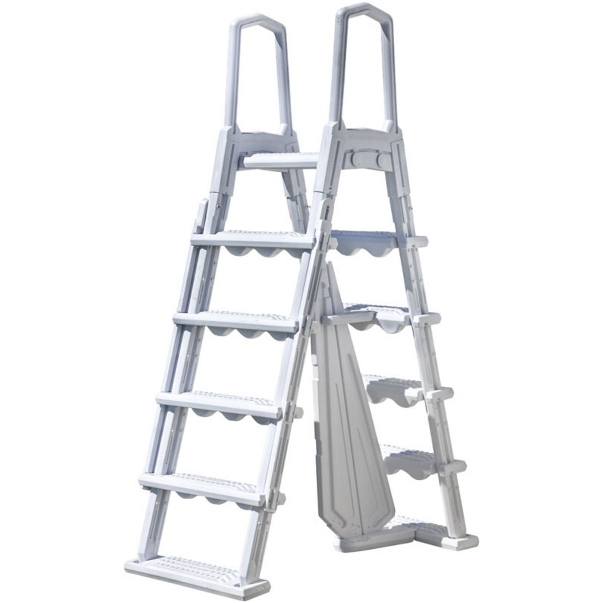 Échelle de sécurité GRE Premium en PEHD pour piscines hors sol - pour hauteurs de piscine 120 cm - 132 cm - Stock B
