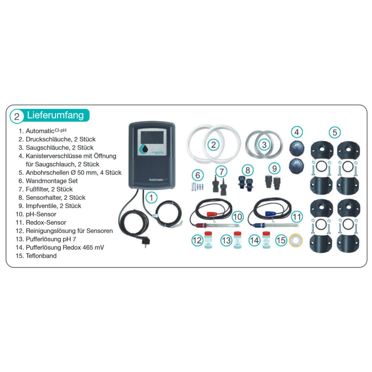 BAYROL Système de dosage automatique Cl/pH Smart&Easy avec WiFi