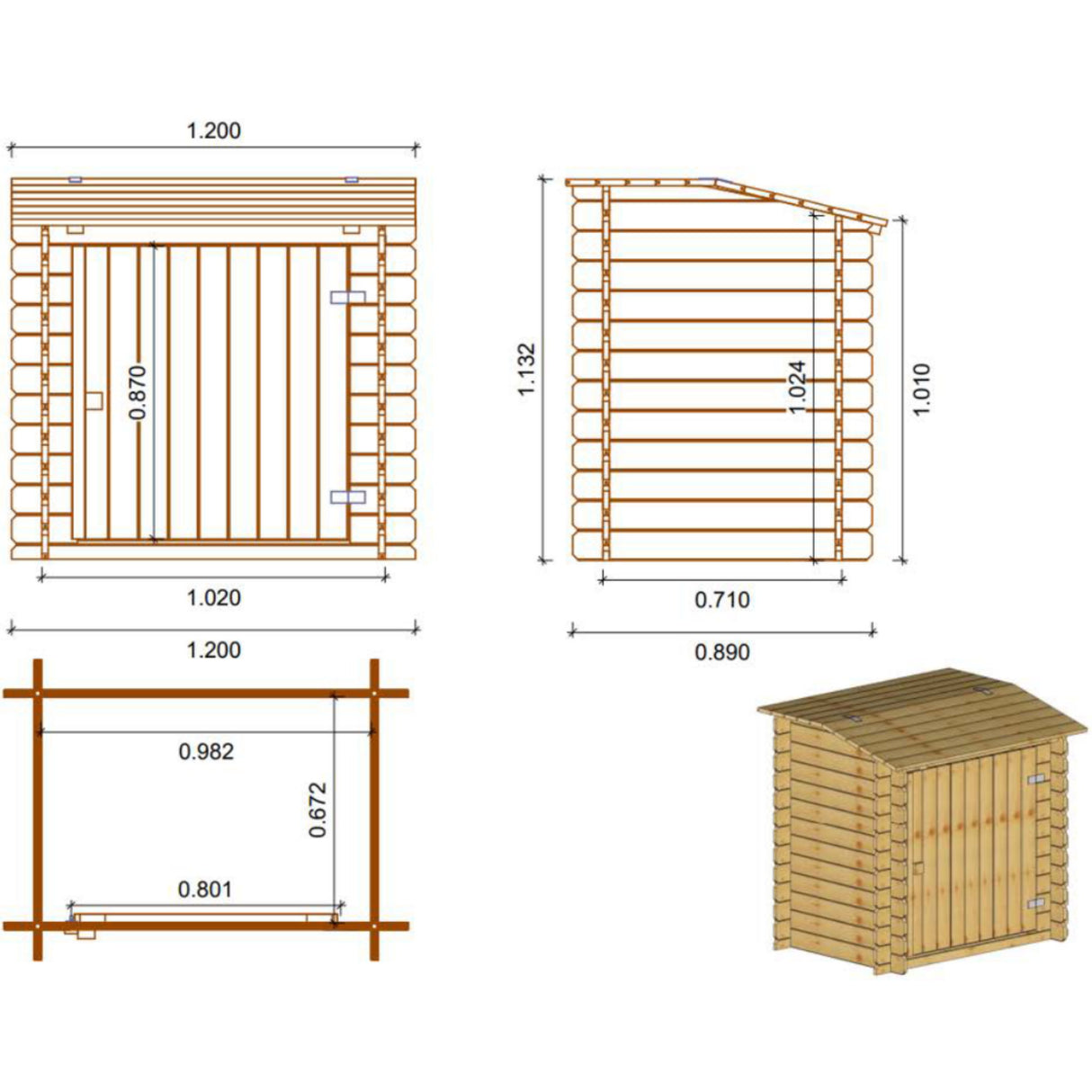 Ensemble de piscine en bois OKU Maison de filtration EMOTION-FUN