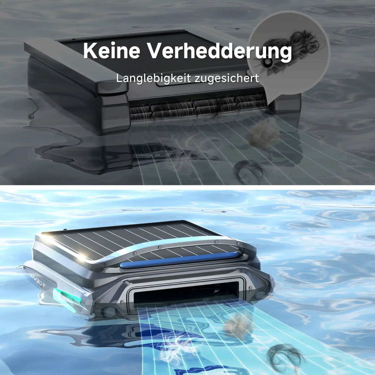 WYBOT F1 - Solar-Skimmer – Kabelloser Pooloberflächenreiniger mit Akku-Power