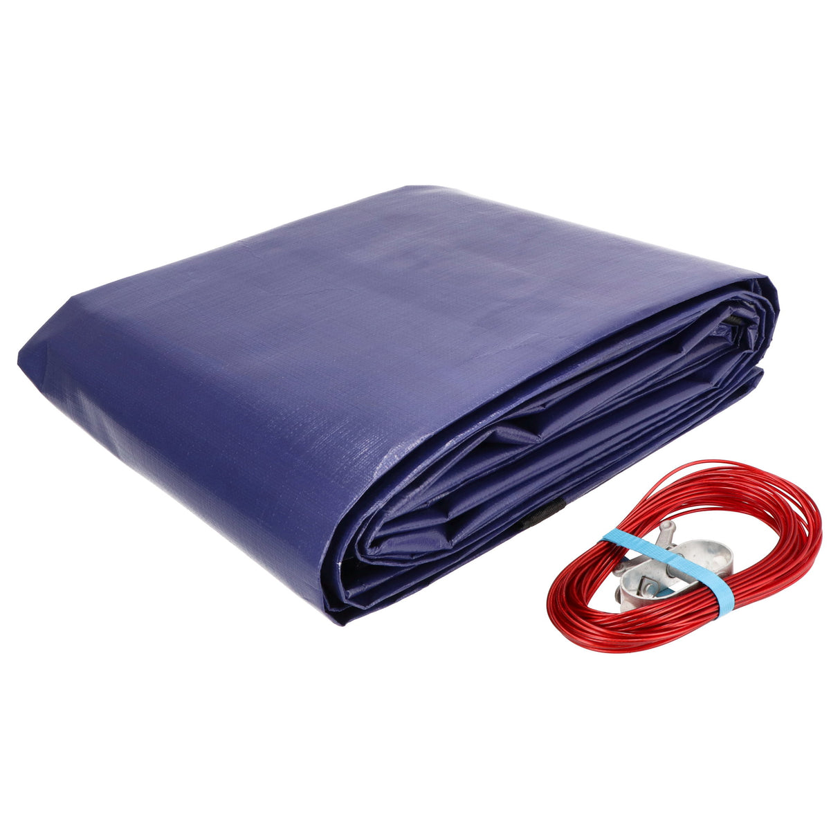 Bâche d'hiver pour piscine en forme de huit 300 g/m² avec bords renforcés