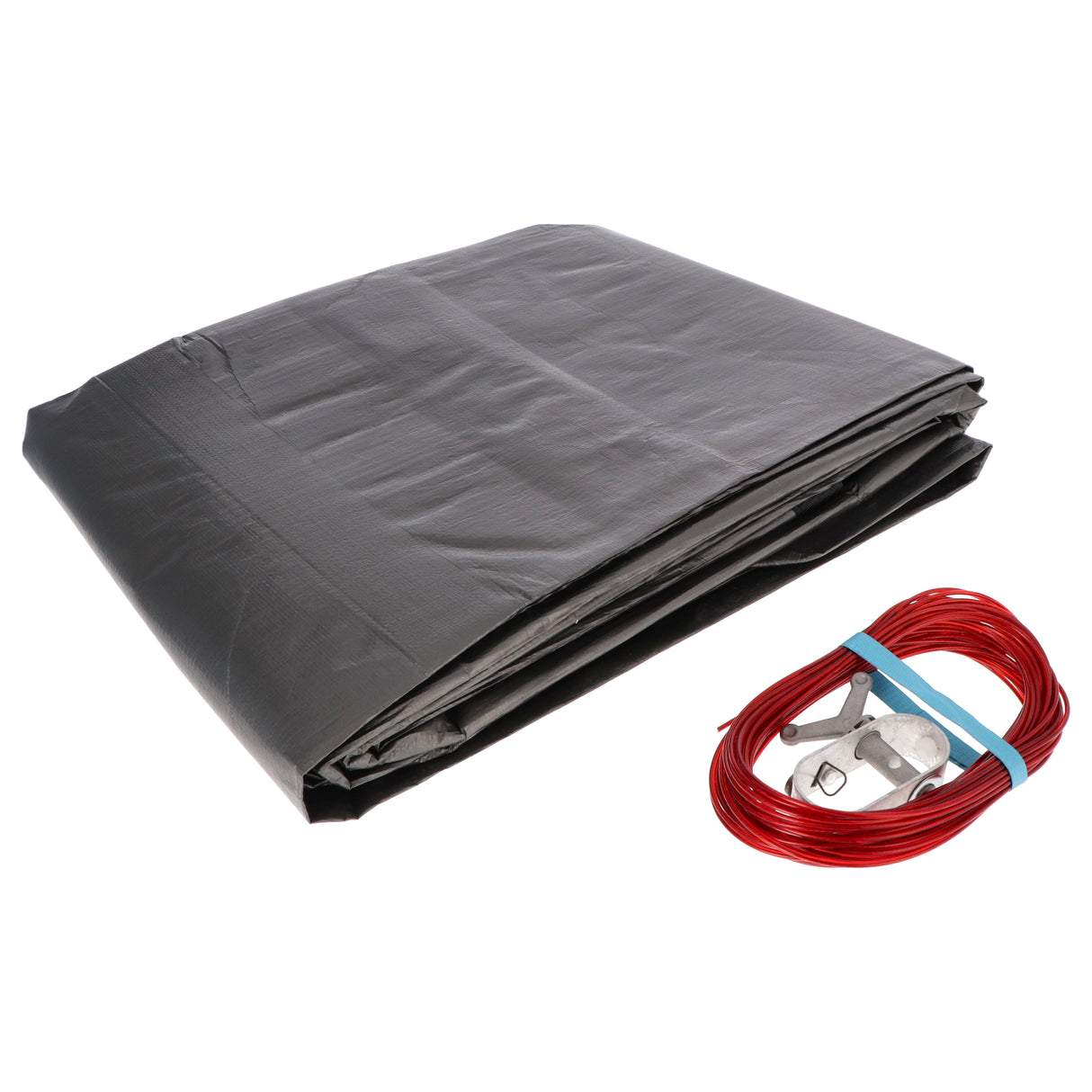 Winterabdeckplane für Ovalformbecken 7,15m x 4,00m 220g - grau - B-Ware