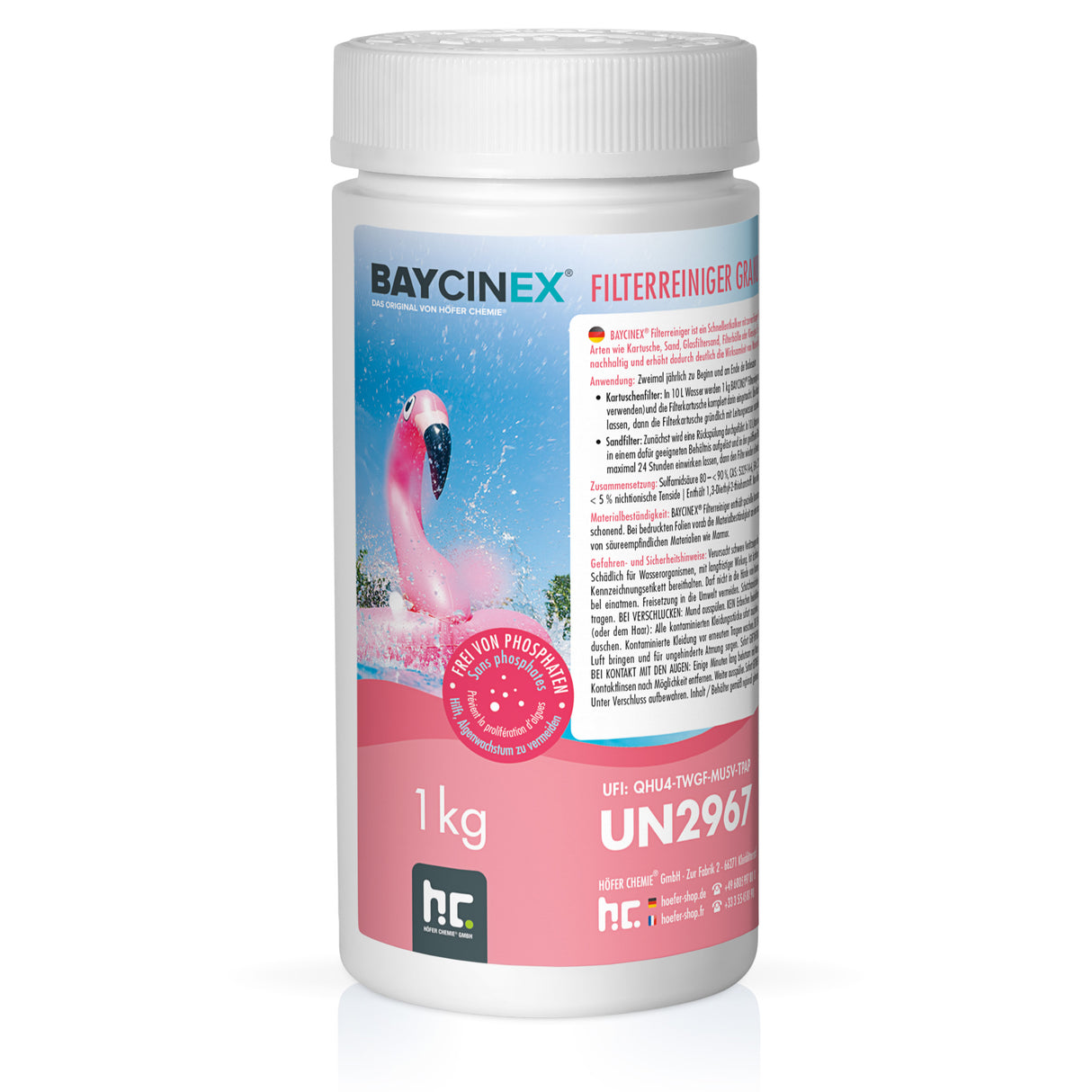 1 kg de granulés BAYCINEX® pour le nettoyage des filtres