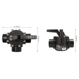 Vanne rotative 3 voies Ø 50mm manchon adhésif