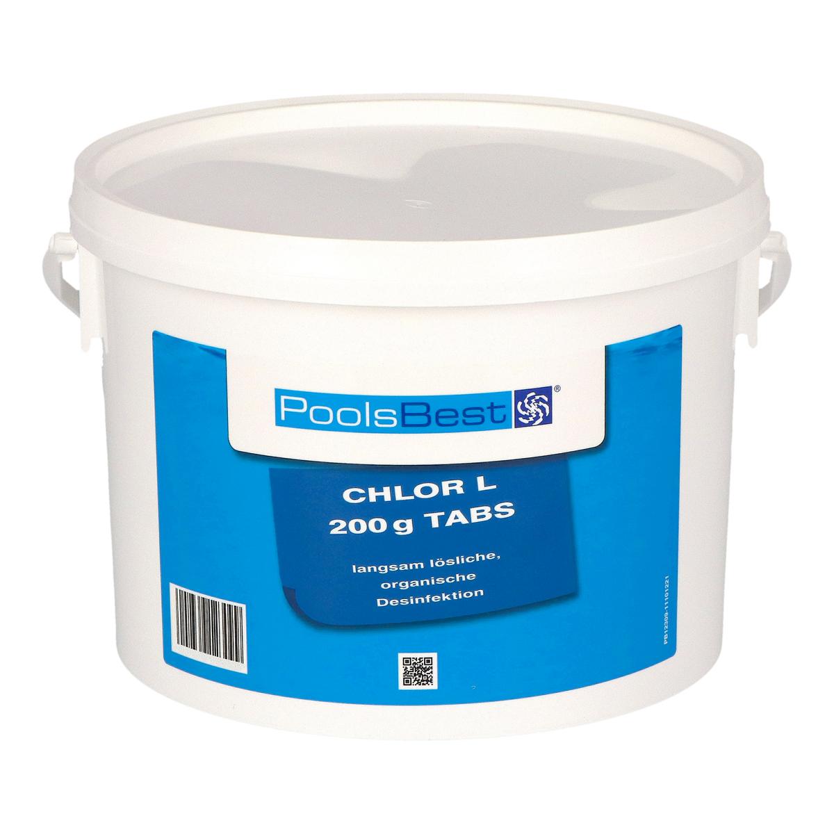3 kg - PoolsBest® Chlore L Comprimés de 200 g 92% de chlore actif, lentement soluble