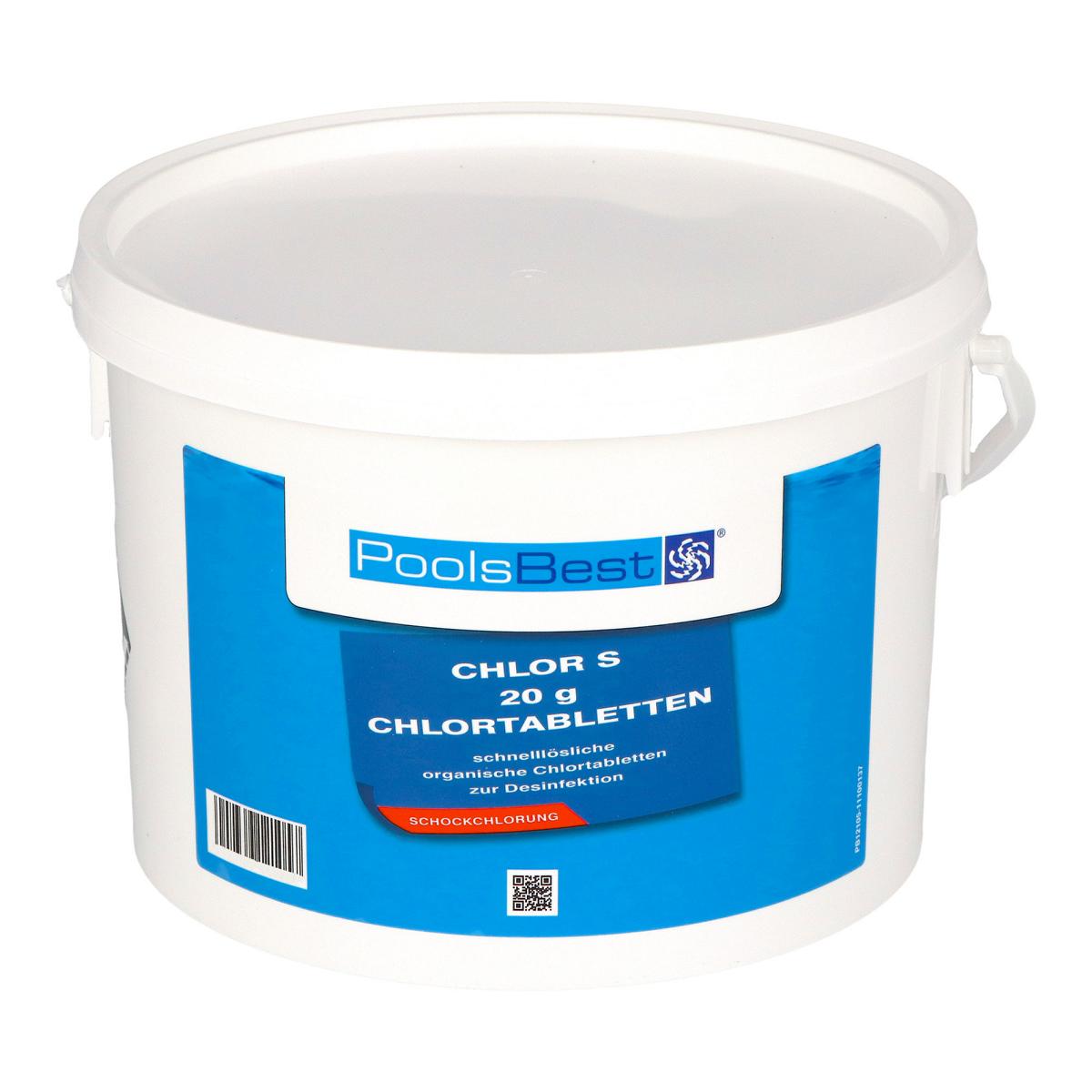 3 kg - PoolsBest® Chlortabs S 20g - rapidement soluble