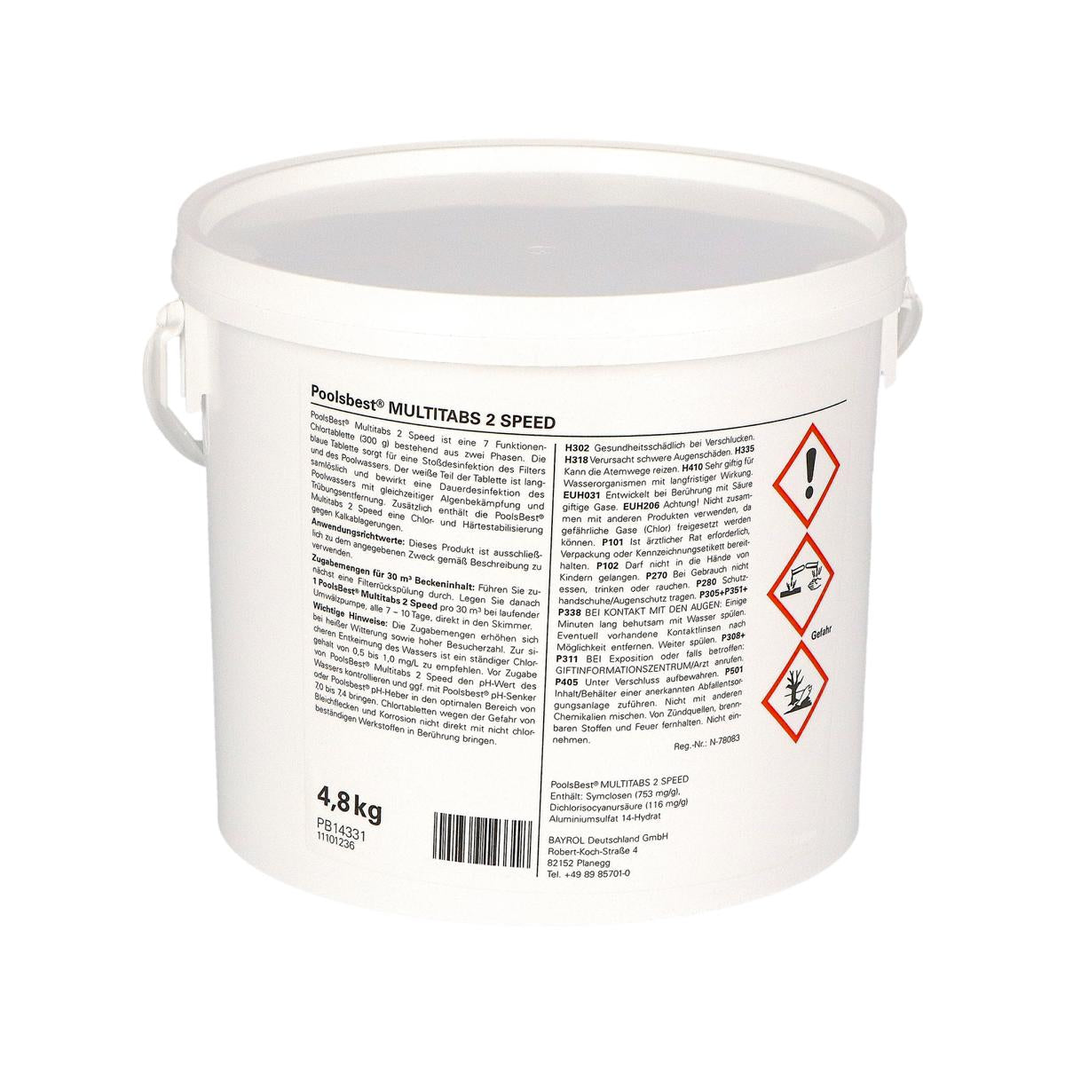 9,6 kg (2 x 4,8 kg) - PoolsBest® Multitabs 2 Speed 7 in 1