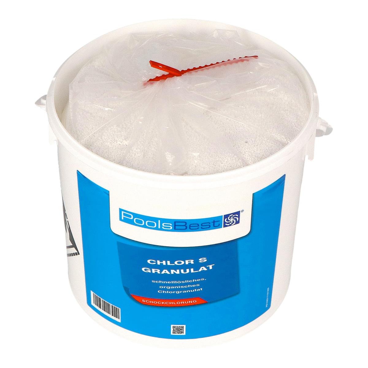 5 kg - Granulés de chlore PoolsBest® S, rapidement solubles 56% de chlore actif