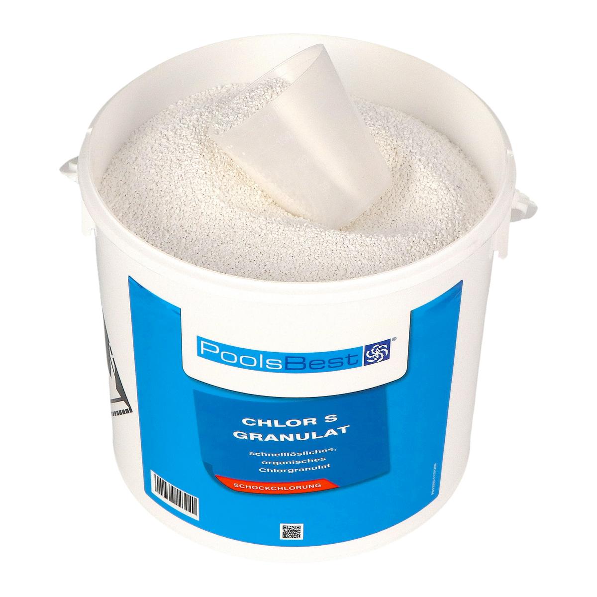 5 kg - Granulés de chlore PoolsBest® S, rapidement solubles 56% de chlore actif
