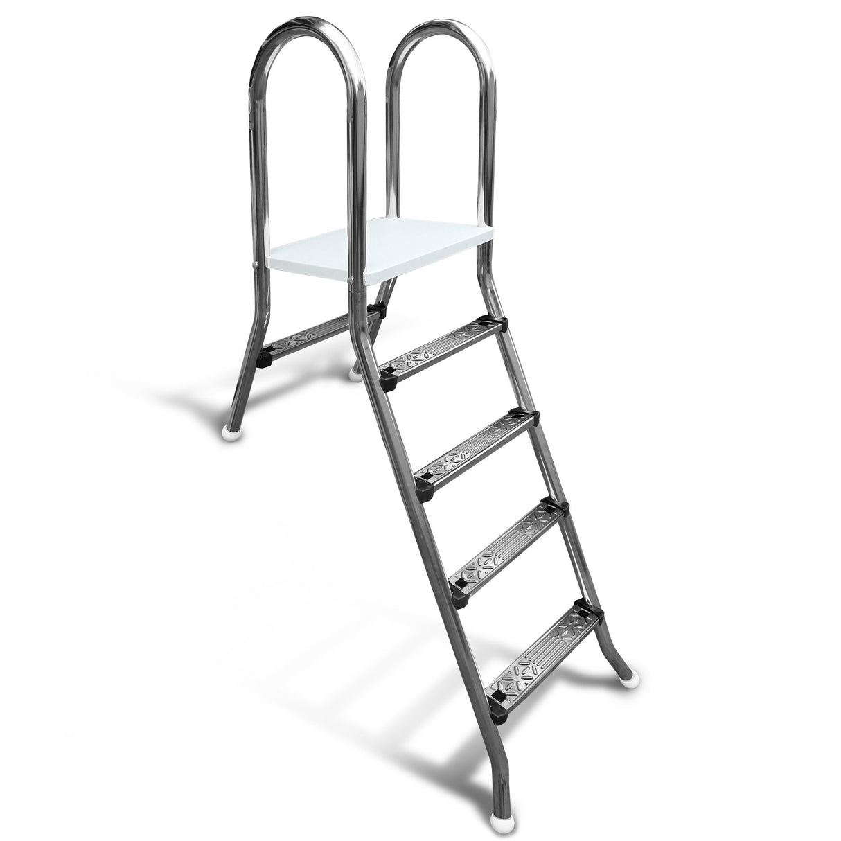 Echelle de piscine haute inox CLASSIC 120/40 avec marche 1 x 4 et 1 x 1 - Stock B