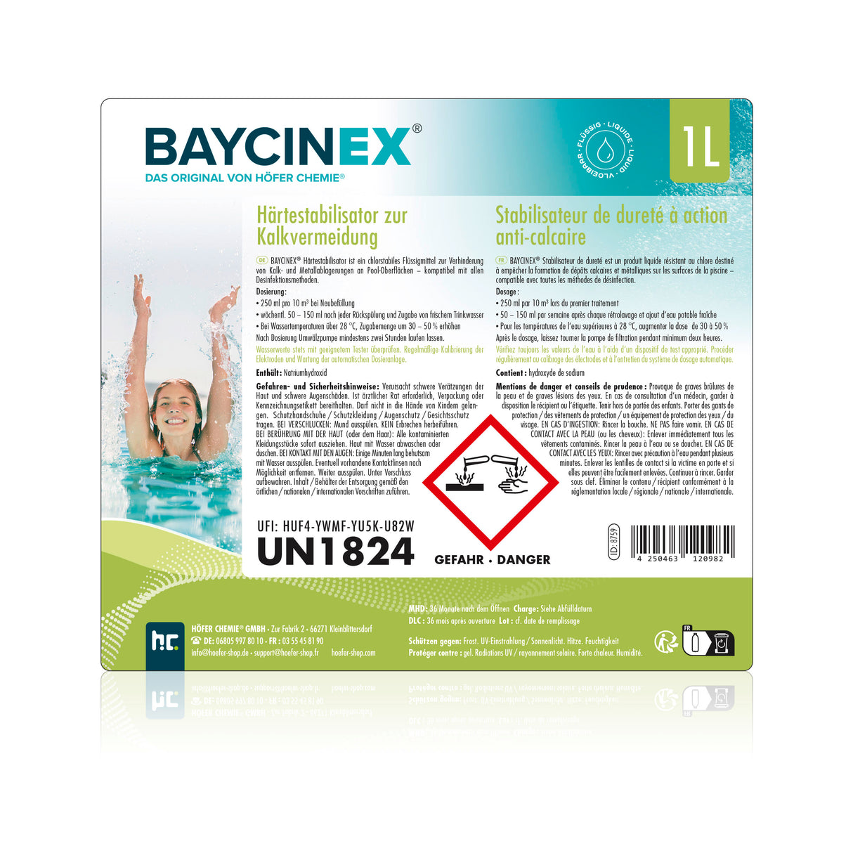 1 L de BAYCINEX® Stabilisateur de dureté pour éviter le calcaire