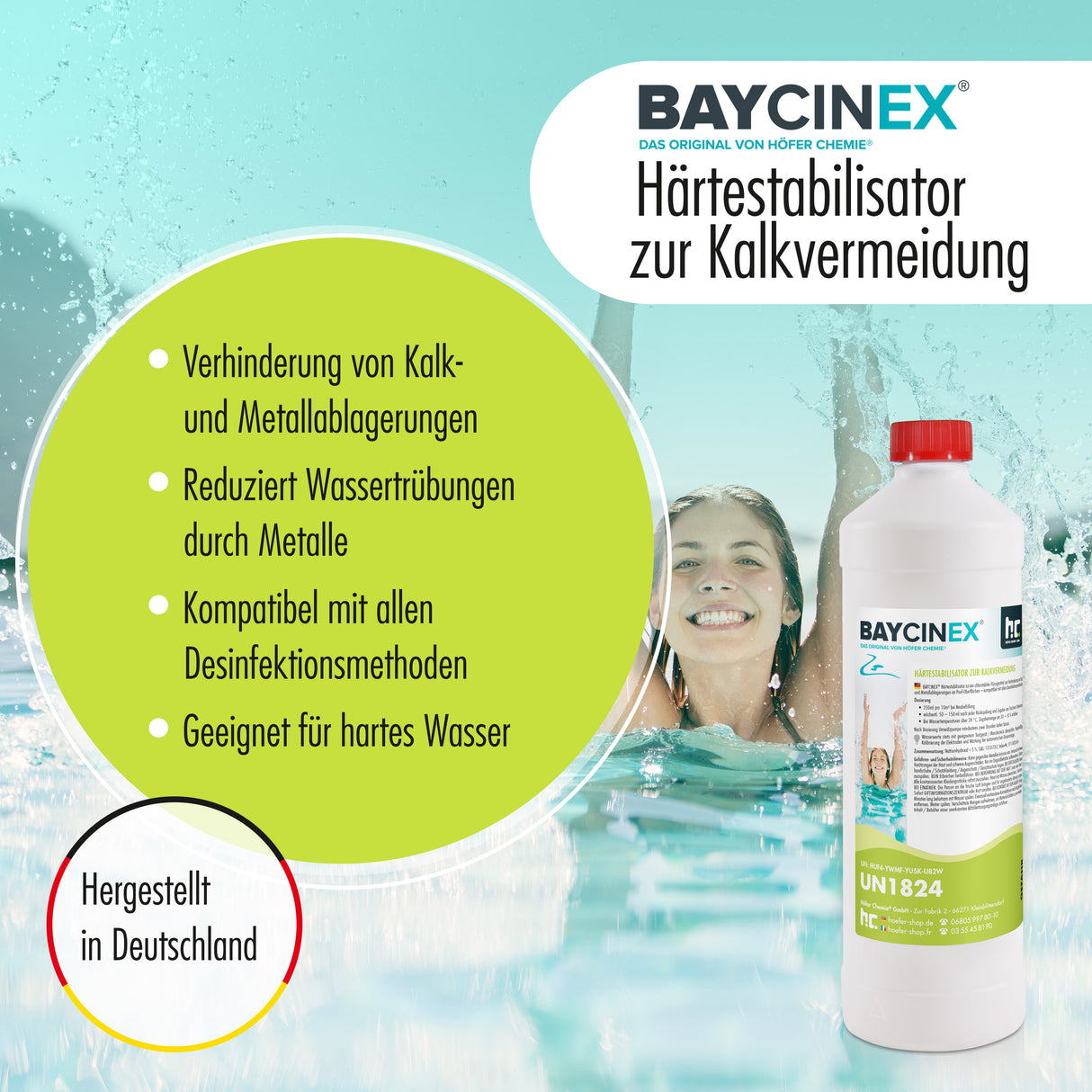 1 L de BAYCINEX® Stabilisateur de dureté pour éviter le calcaire