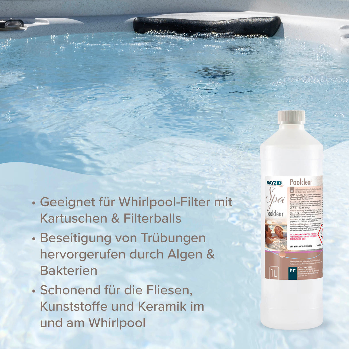 1 L BAYZID® SPA Poolclear Trübungsbeseitigung