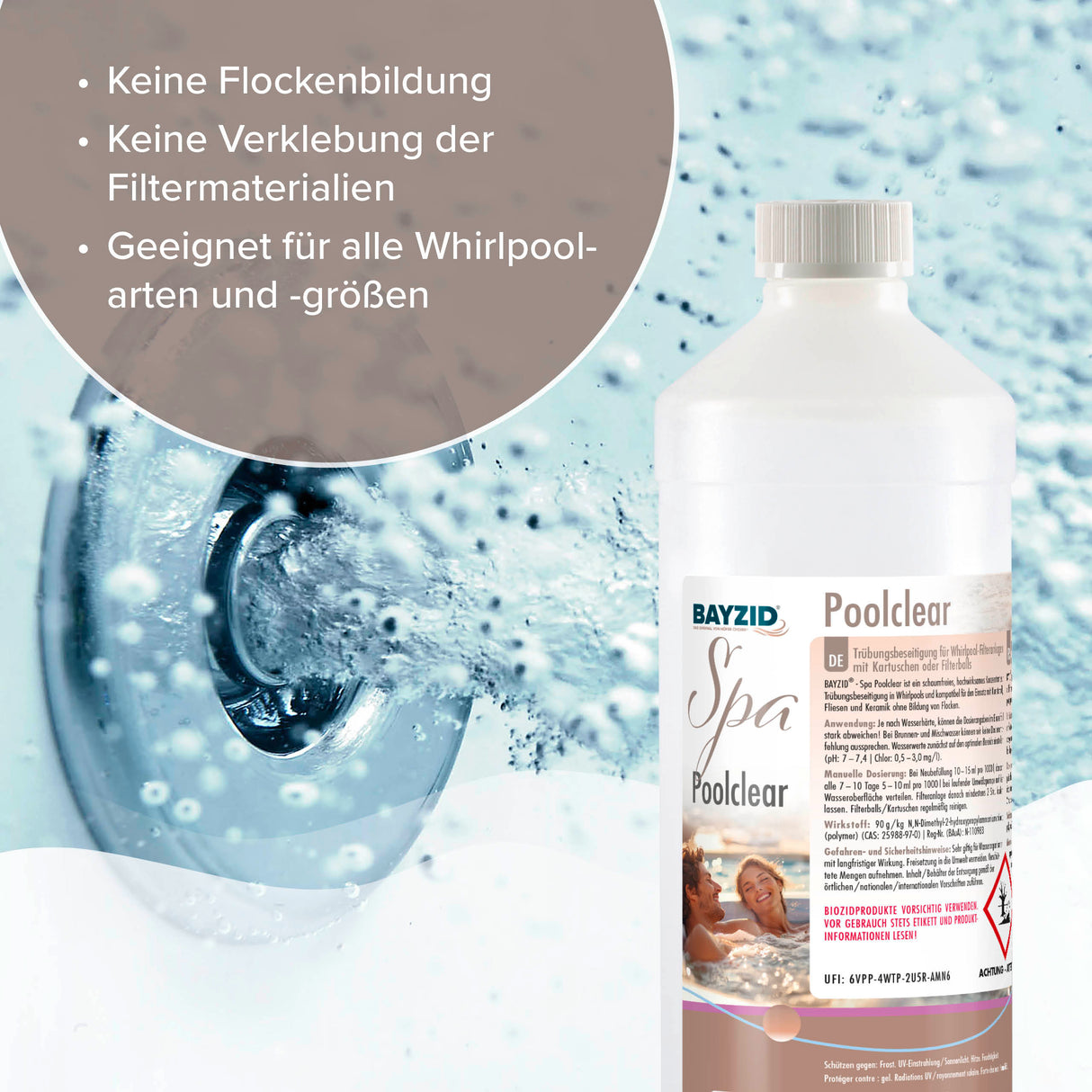 1 L BAYZID® SPA Poolclear Trübungsbeseitigung