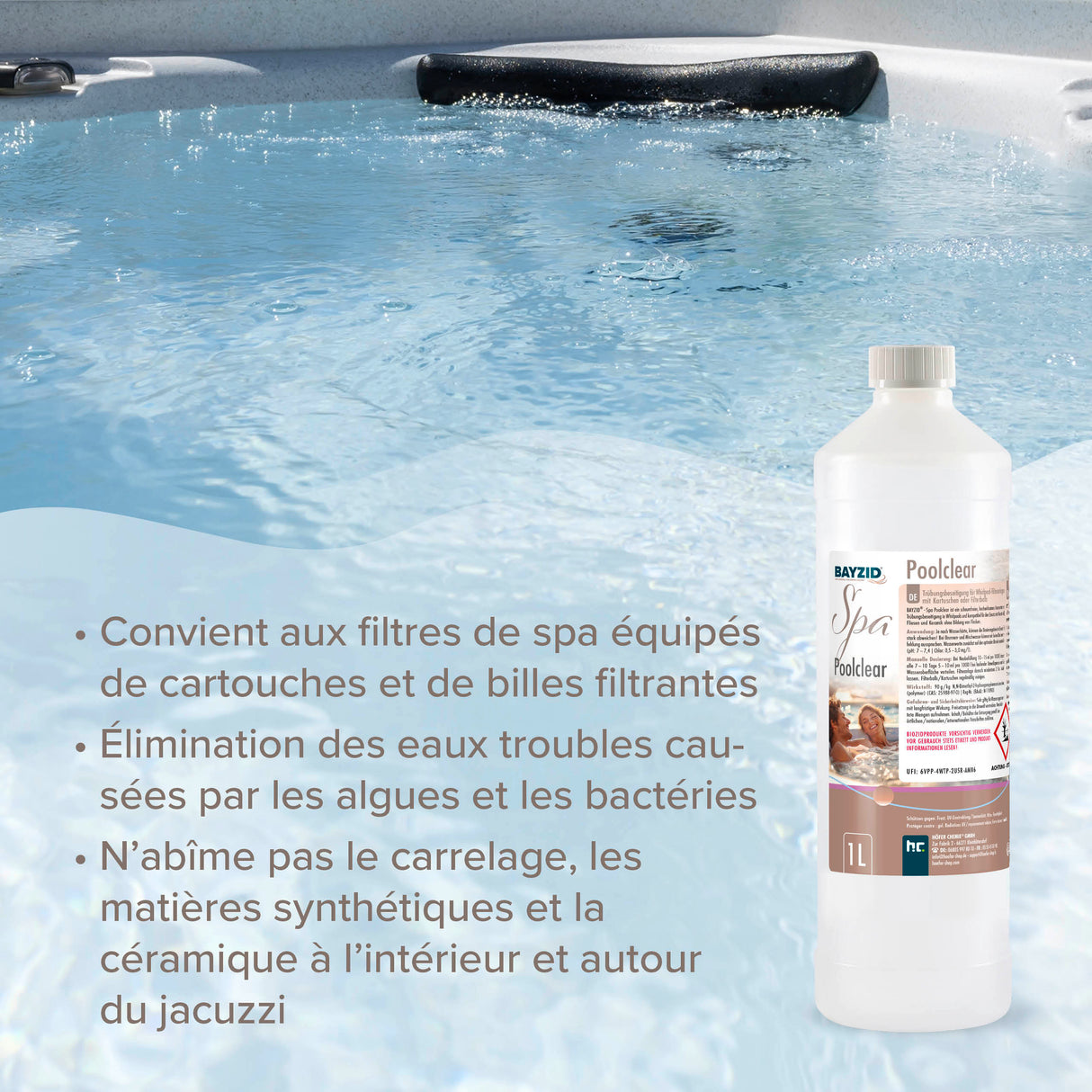 1 L BAYZID® SPA Poolclear Trübungsbeseitigung