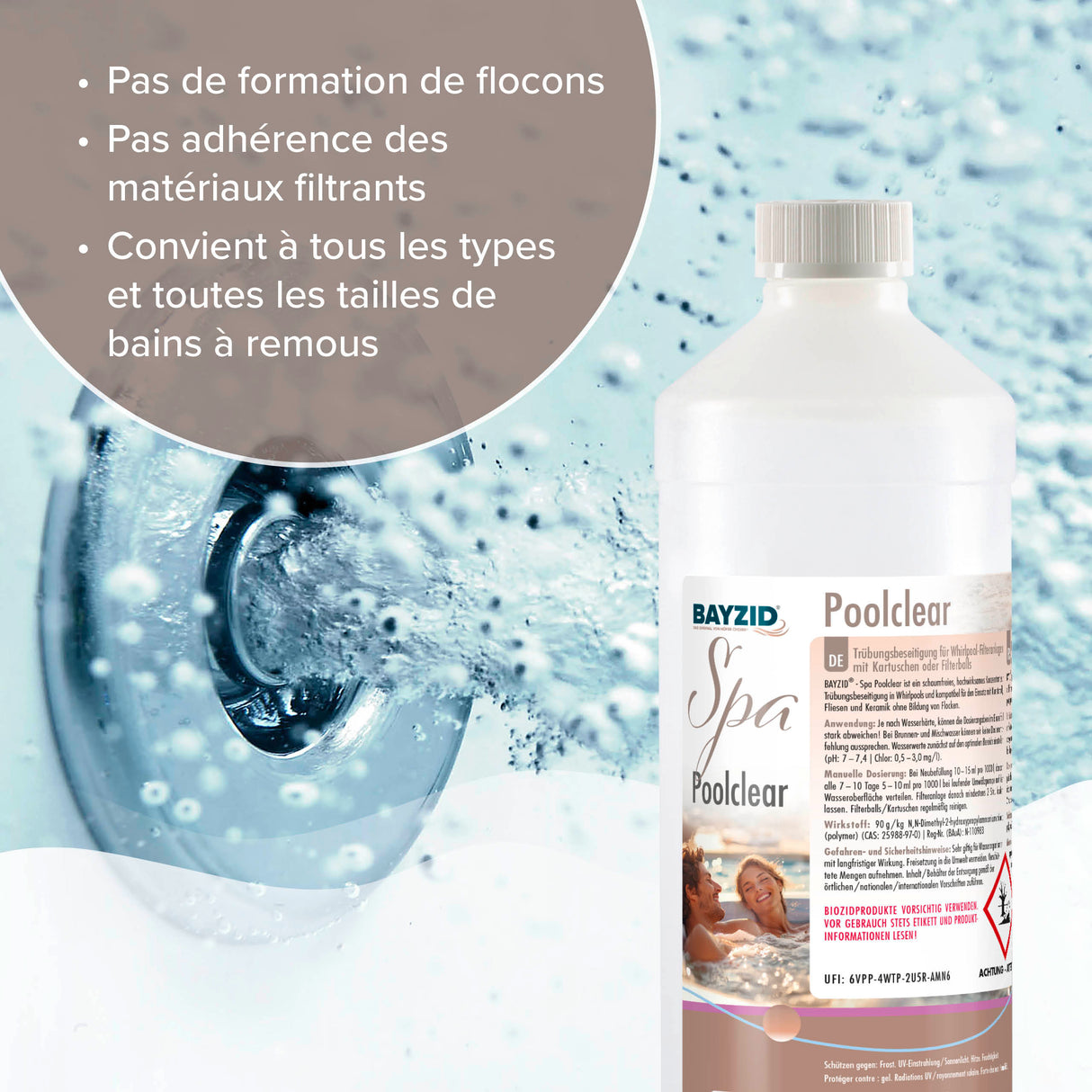 1 L BAYZID® SPA Poolclear Trübungsbeseitigung