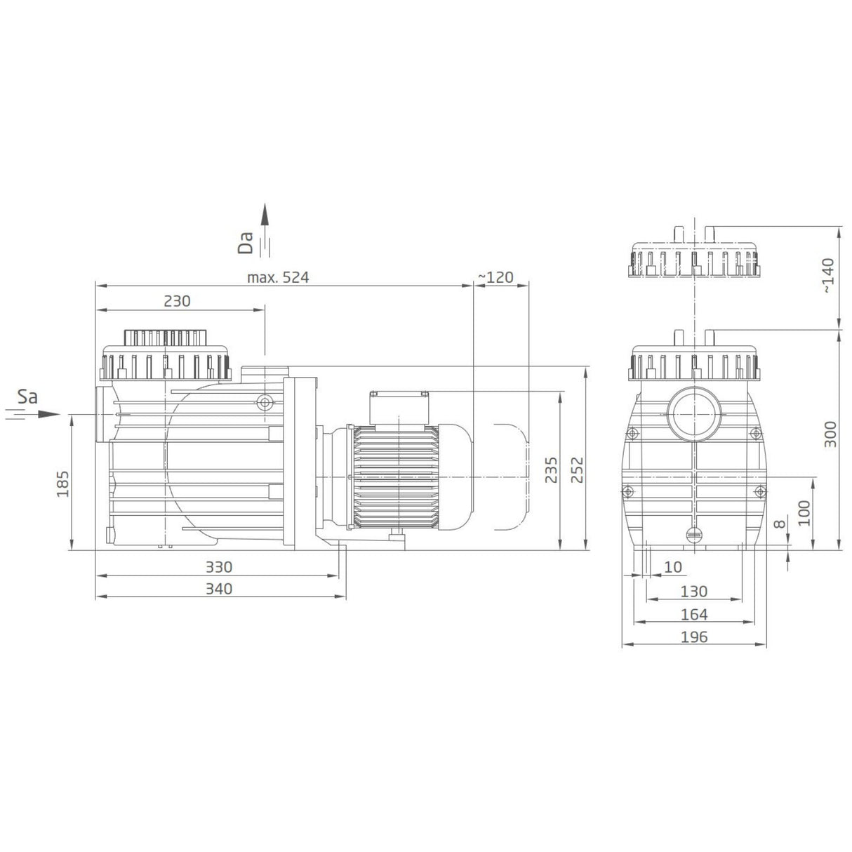 Speck Badu Top II 14 - Filterpumpe 14m³/h bis 84m³ Becken - B-Ware