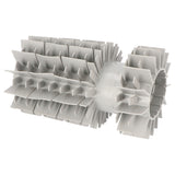 Brosse combinée 120 mm de long, grise