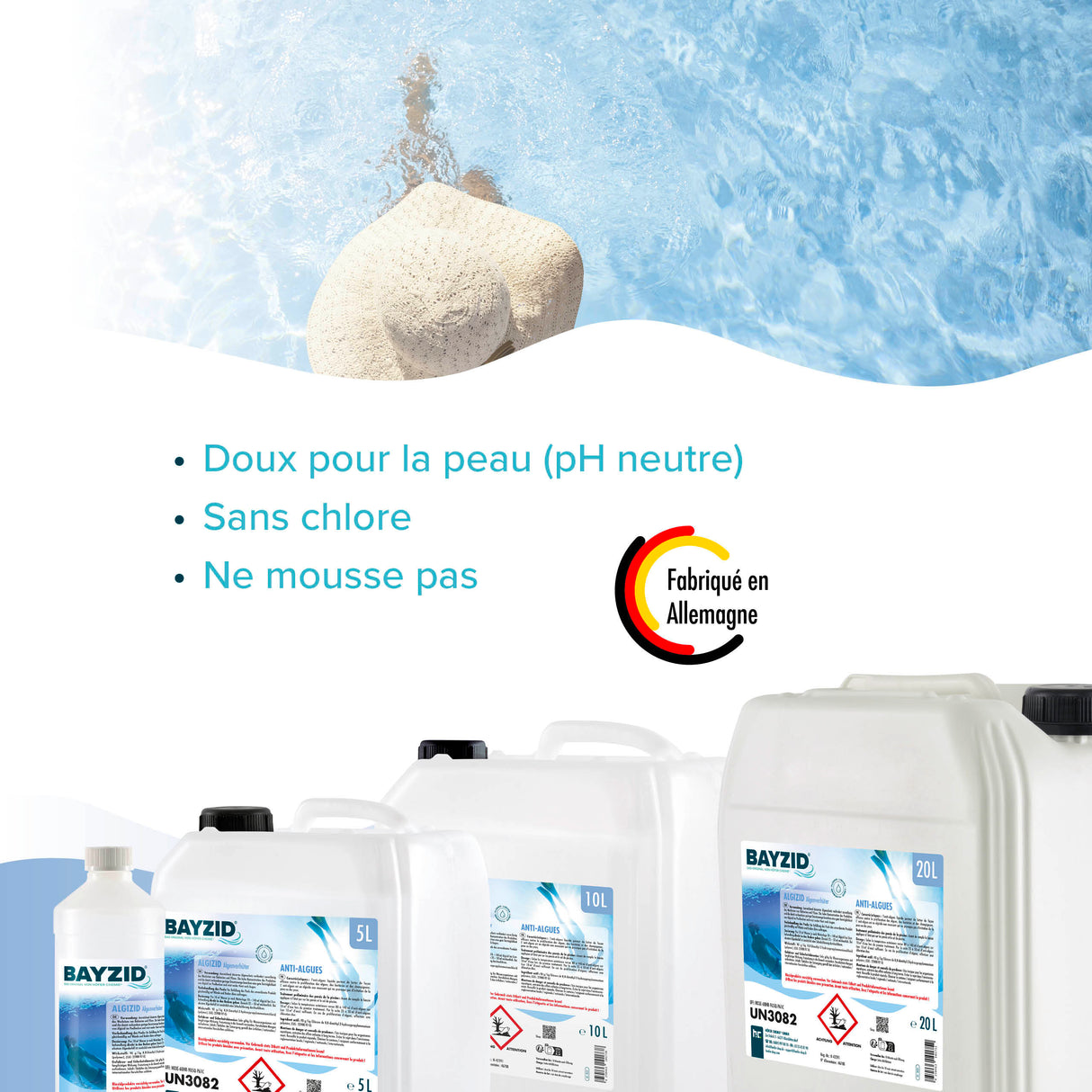 5 L BAYZID® Algicide Prévention des algues