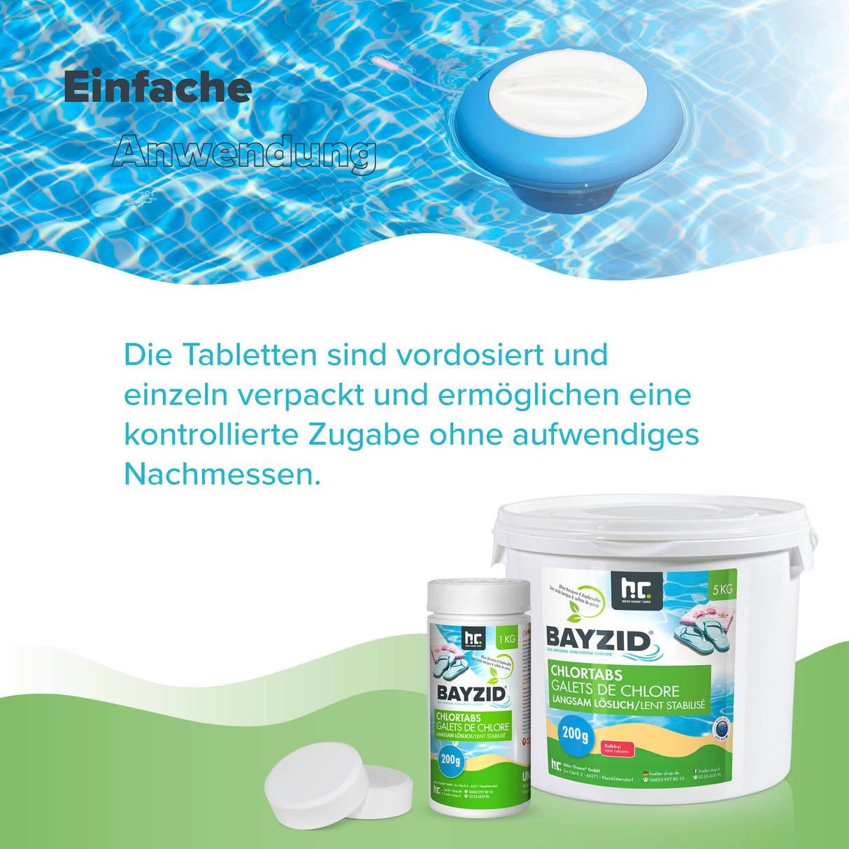 1 kg BAYZID® Chlortabs 200g langsam löslich