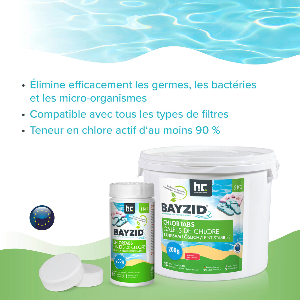 1 kg BAYZID® Chlortabs 200g langsam löslich