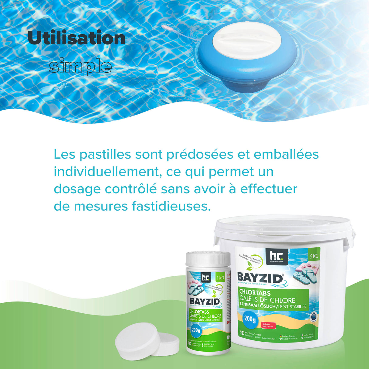 1 kg BAYZID® Chlortabs 200g langsam löslich