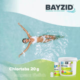 1 kg de tablettes de chlore BAYZID® 20g à dissolution lente