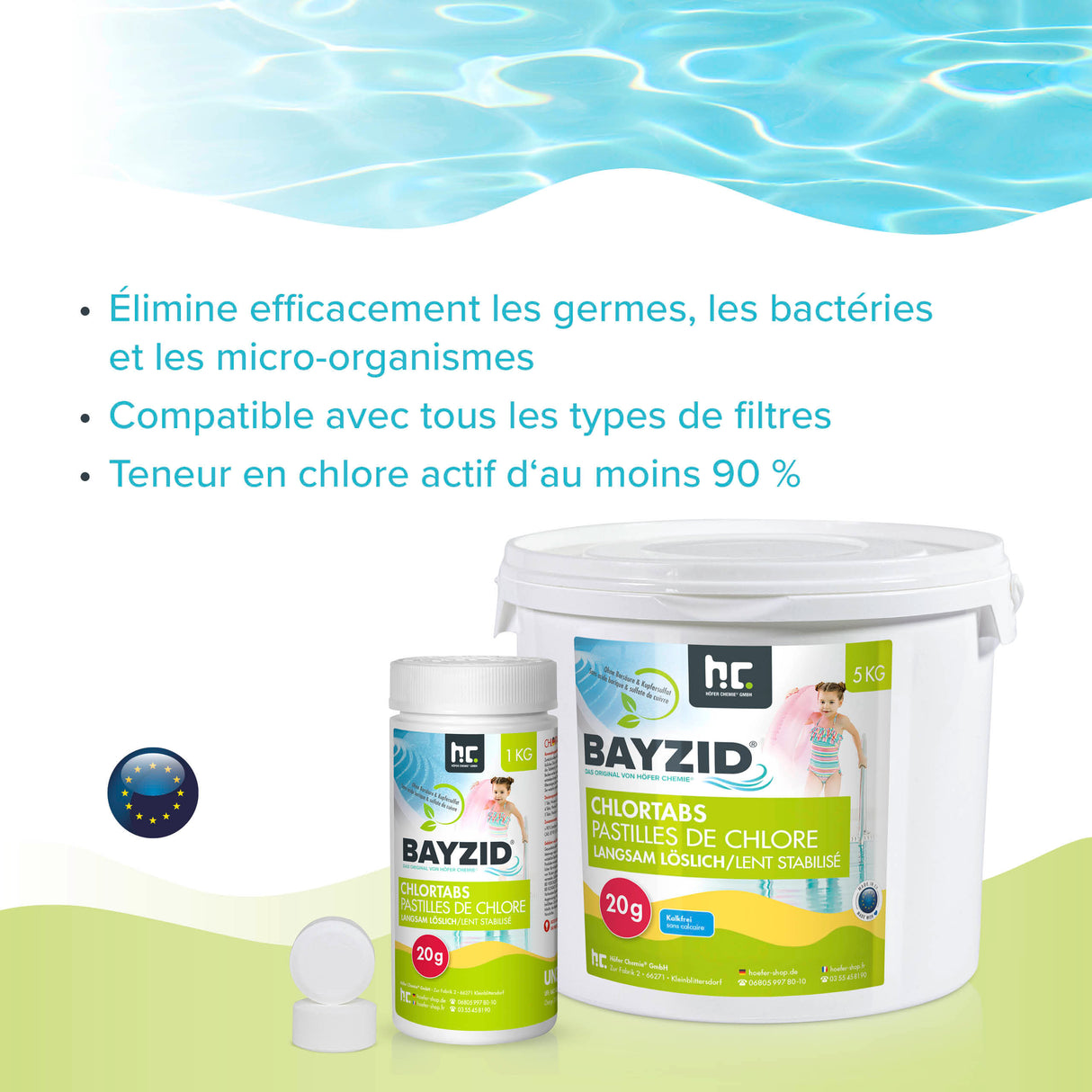 5 kg BAYZID® Chlortabs 20g langsam löslich