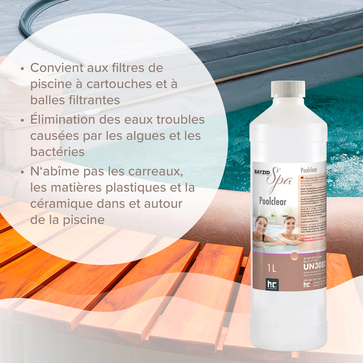 1 L BAYZID® SPA Poolclear Trübungsbeseitigung