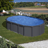 GRE Ovalformbeckenset Anthrazitoptik OMEGA 610 x 375 x 132 cm