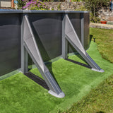 GRE Ovalformbeckenset Anthrazitoptik 730 x 375 x 132 cm